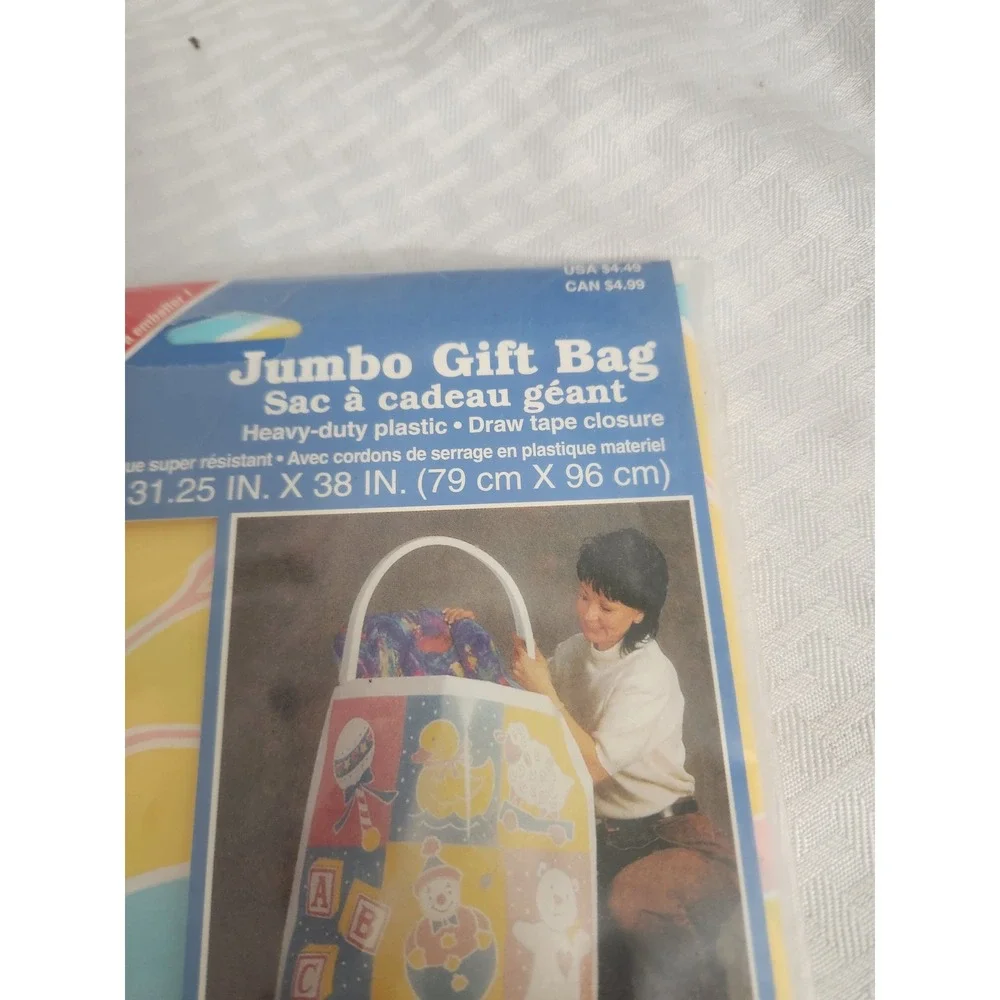 American Greetings Jumbo Plastic Gift Bag Baby Shower Nursery 31.25 x 38 Inch
